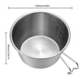 thumbnail image 4 of Irfora Cuenco de acero inoxidable para exteriores Taza para acampar Vajilla portátil Olla de boca ancha 250 ml con asa para acampar al aire libre Picnic Senderismo Mochilero Irfora bol, 4 of 5