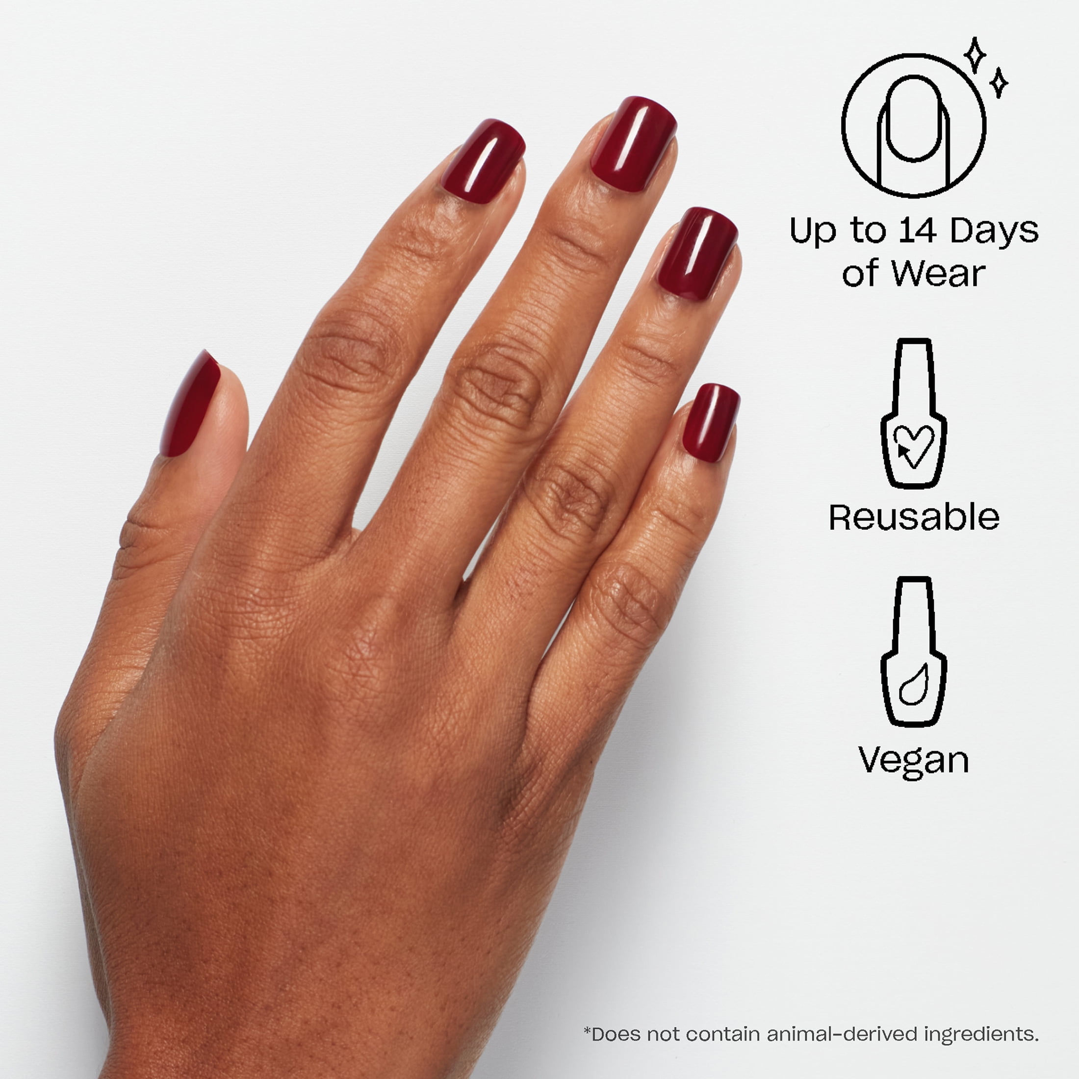 (2 pack) OPI On Point Instant Press On Nails, Got The Blues for Red, False Nails, 24 Pieces