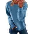 thumbnail image 6 of Women's Round Neck Print Comfortable Long Sleeve Hoodie Top For Daily Casual, 6 of 9