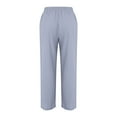 thumbnail image 6 of EDFBUYKRS Female Women Pants Casual Teacher Pants for Women High Waisted Women Linen Casual Pants Summer Wide Leg Loose Drawstring High Waist Wide Leg Pants with Pockets Xxxl, 6 of 9