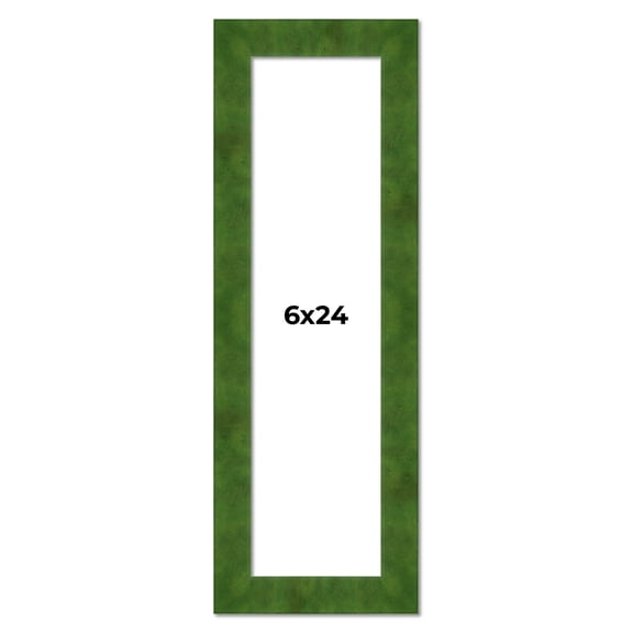 6x24 Frame Green Burl Solid Wood Picture Frame | 1.75 Inches Moulding Width | Interior Frame Depth