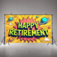 thumbnail image 6 of Glittery Golden Star Decorated Happy Retirement Banner Backdrop Party Supplies for Retirement Celebrations Photography Props Decors Event Decorations, 6 of 8