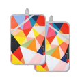 thumbnail image 7 of Yayeee Pot Holders Kitchen Heat Resistant with Pocket 7"x9.8" Cotton Oven Cooking Hot Pads, Purple Triangles, 7 of 7