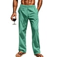 thumbnail image 6 of Cotton Wide Leg Sweatpant for Mens Athletic-Fit Ultra Soft Textured Pants Drawstring Elastic Waist Baggy Relaxed Fit Sweatpant Beach Gym Workout Running Casual Trousers with Pockets, 6 of 6