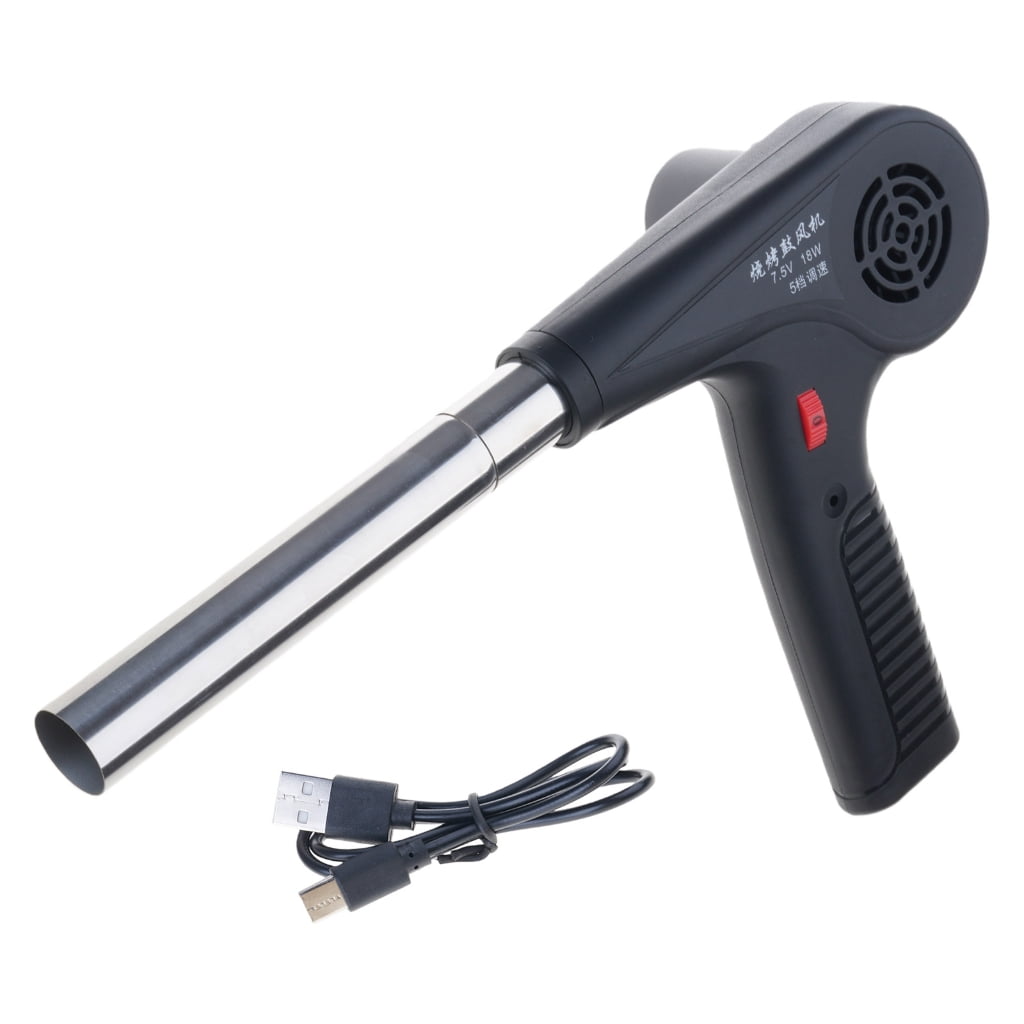 Outdoor Cooking BBQ Fan Air Blower For Barbecue Fire Bellows Hand Crank Tool Camping Handheld Cooking Fan