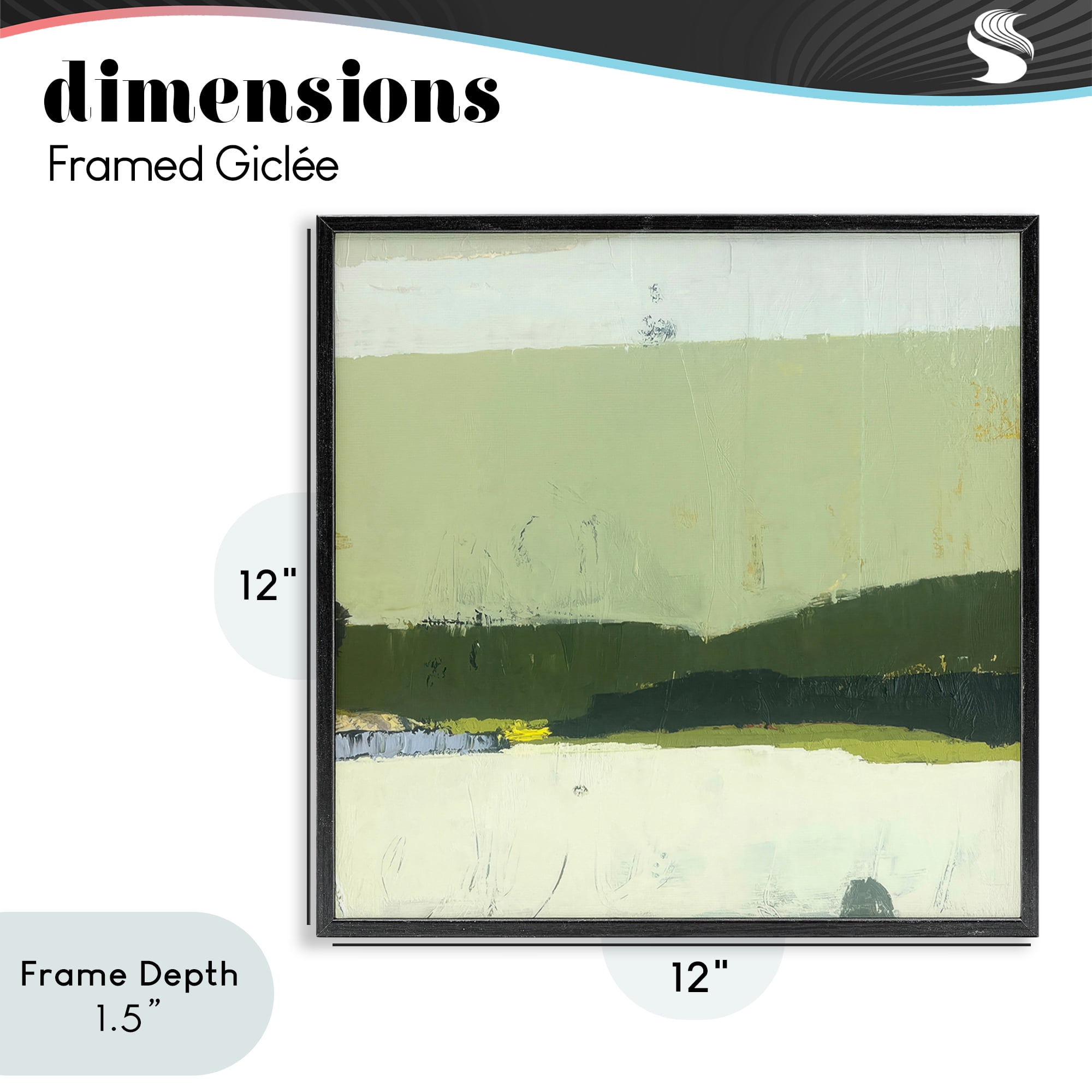 Stupell Industries Bloom Serene Layered Landscape Black Framed Giclee Art, design by Julia Foug