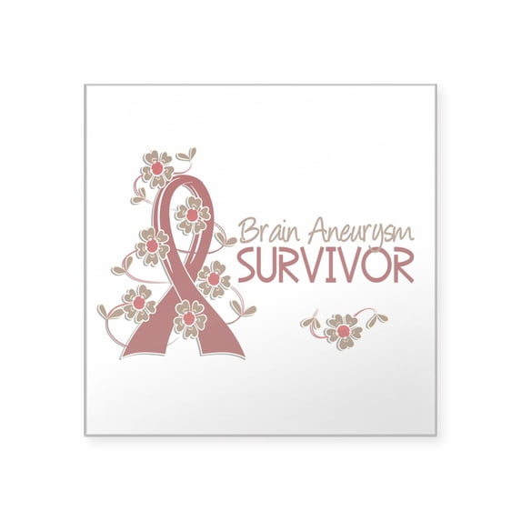CafePress - Brain Aneurysm Survivor 3 Square Sticker 3 X 3 - Square Sticker 3" x 3"