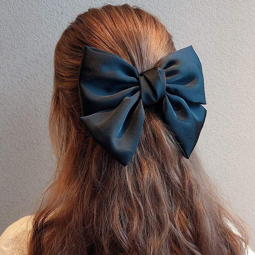 ヘアアクセサリー SILK SATIN BOW HAIR CLIPE Amazon.com : Jumbo Silky Satin Bow Hair Clip with Long Tails