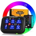 thumbnail image 1 of Panel de interruptores Auxbeam RA60, regulable automáticamente, 6 paneles RGB, 12-24 V, 1 of 8
