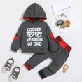thumbnail image 2 of Ropa para bebé niño, sudadera con capucha de manga larga con estampado de letras divertidas y pantalones, 2 of 5