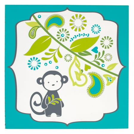 Happy Monkey - Jonathon Adler Happy Chic Baby Safari Monkey Canvas Wall Decor