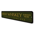 thumbnail image 4 of Irish Whiskey Served Here Novelty Decor, Metal Wall Sign - 4x18 Inches, 4 of 4