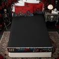 thumbnail image 4 of Erosebridal Polka Dot Spider City Zipper Twin Comforter Sets with Fitted Sheet and 2 Pillowcases for Boys Girl, Red Halloween Comic Town Zipper Bedding Set, Black Reversible, 4-Piece, 4 of 7