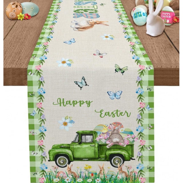 Kitchen aid Easter’s Day Table Runner Merry Tablecloth Holiday Table Decorations