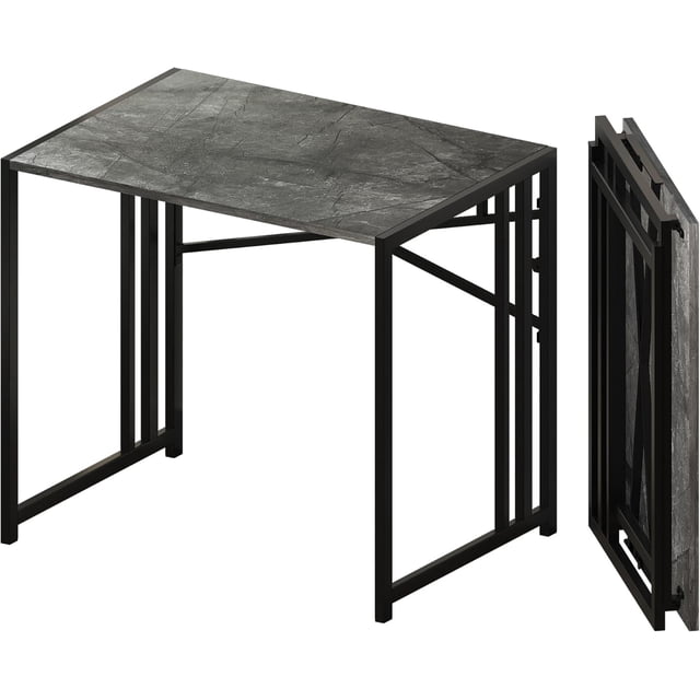 Folding Computer Desk inch Writing Gaming Computer Camping Desk No Assembly Required Home Office Table Mahogany