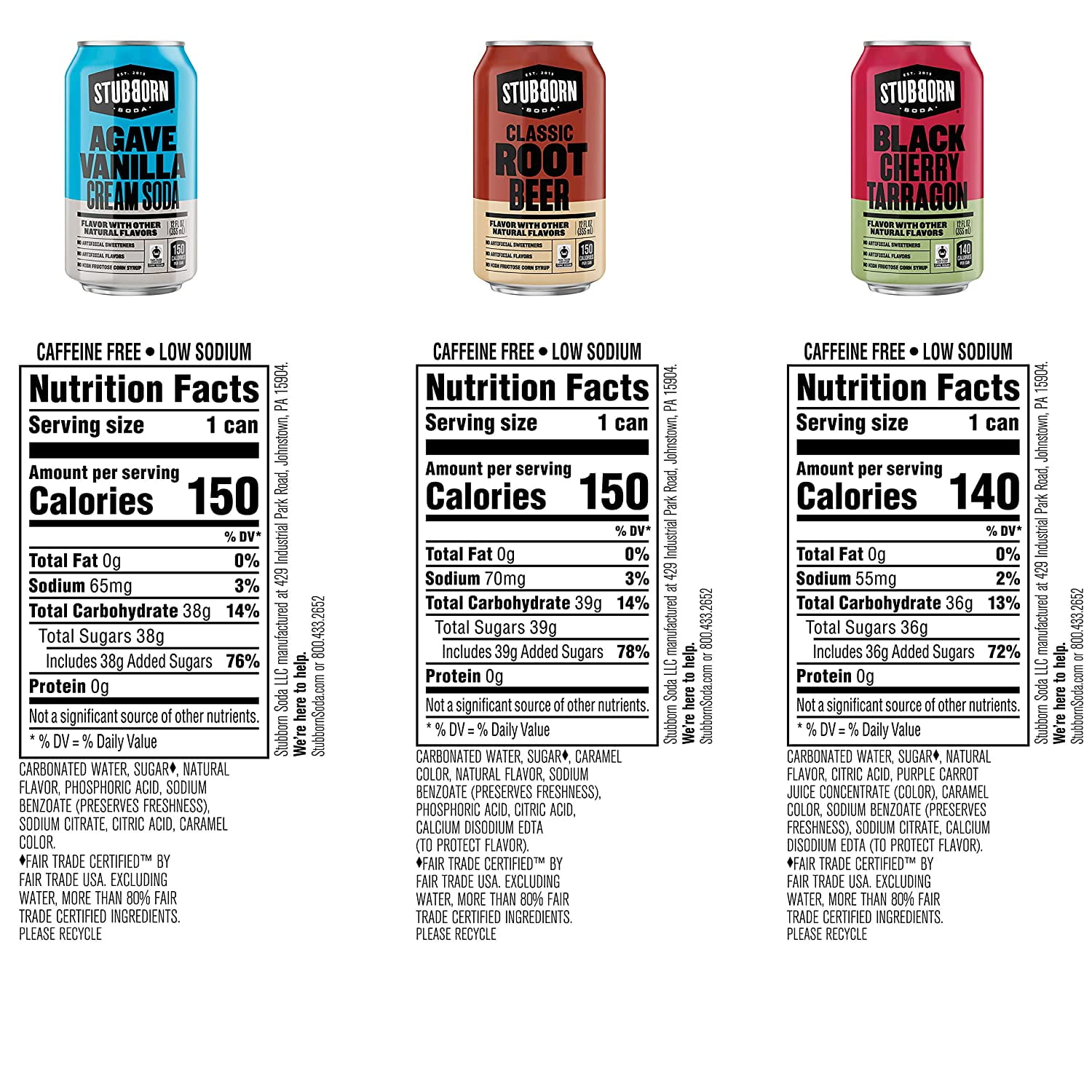 Stubborn Soda Variety Pack, 12 oz Cans, 12 Count