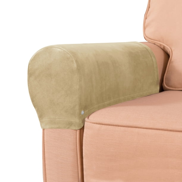 Funda de Sillón de Terciopelo Antideslizante Subrtex 2pcs Arena