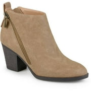 Ankle Boots Women S High Heeled Zippered Chunky Heel Ankle Booties