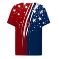 thumbnail image 5 of Womens 4th of July Shirt Patriotic Red White and Blue V Neck T Shirts Casual Summer Holiday Tops Fourth of July Outfit for Women, 5 of 6