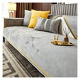 thumbnail image 3 of Super Soft Velvet Chaise Lounge Sofa Mat Cover Leaves Jacquard Sofa Towel Covers Anti-Slip Corner Couch Cover for Living Room, 3 of 7