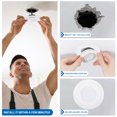 thumbnail image 5 of Uxcell 3.4" ID 4.7" OD Goof Rings for Recessed Light Gloss White Goof Trim Ring for Ceiling Wall Can Downlights 3 Pack, 5 of 8