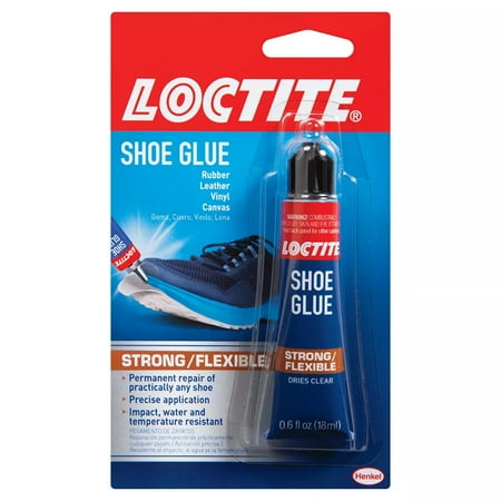 Loctite Shoe Glue, Pack of 1, Clear 0.6 fl oz Tube