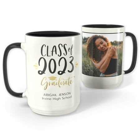 15 oz Black Ceramic Custom Mug