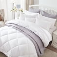 thumbnail image 6 of Sleep Zone Queen Comforter Duvet Insert, Down Alternative Reversible Comforter, Lightweight, Soft and Breathable Bedding All Season, Diamond Quilting White, 6 of 7