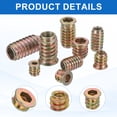 thumbnail image 4 of 28Pcs Threaded Inserts Nuts, M8x20mm Hex Socket Drive Nut Inserts for Wood, 4 of 6