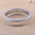 thumbnail image 5 of SilverCloseOut Sterling Silver Unisex CZ Striped Eternity Ring - Size 7, 5 of 9