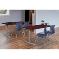 thumbnail image 2 of Regency Via 66" x 24" Training Table- Mahogany/Grey, 2 of 3