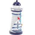 thumbnail image 1 of Sturdy Nautical Lighthouse Candle Holder for Table Centerpiece, Home Decoration, and Beach Theme Parties – Mediterranean Style Design, 1 of 5