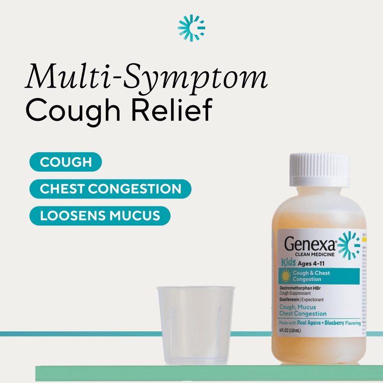 Genexa Kids' Liquid Cough & Chest Congestion Medicine, 4 oz, Multi