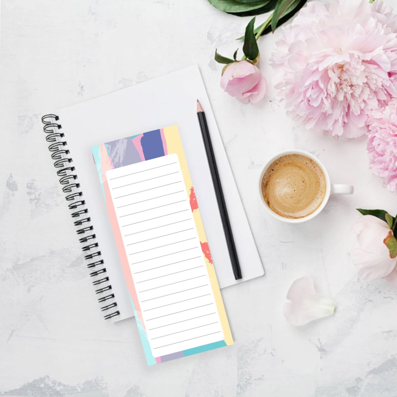 Tearable Rubber Head Notepad Horizontal Lined Paper for Daily Plans, Time Management, and Memos