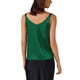 thumbnail image 3 of INSPIRAR CHIC Camisetas de tirantes de satén con cuello en V para mujeres, ideales para el verano y el otoño, para uso casual y de fiesta, talla XS, color verde, 3 of 5
