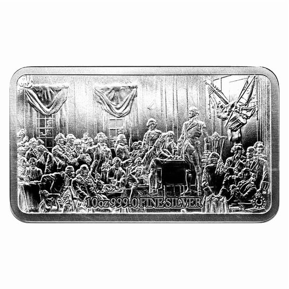10 oz Silver Bar - U.S. Constitution