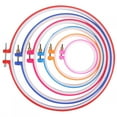 thumbnail image 5 of Aros de bordado, conjunto de marco de punto de cruz circular de plástico, herramientas de costura DIY ajustables, 5 of 5