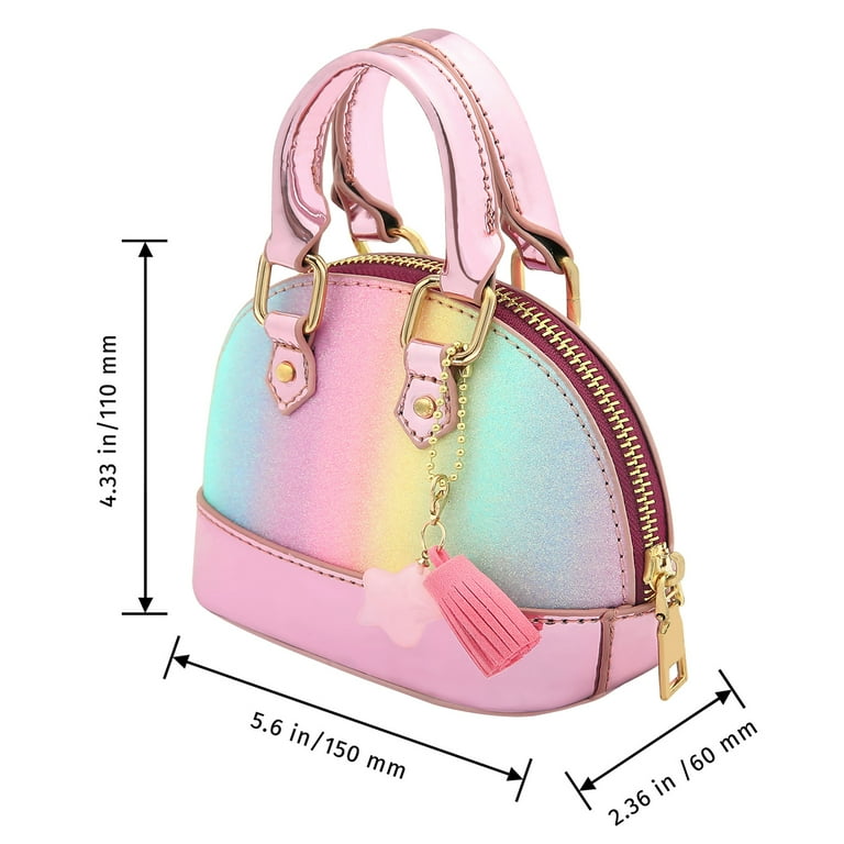 mibasies Kids Glitter Purse for Little Girls Toddler Crossbody Bags