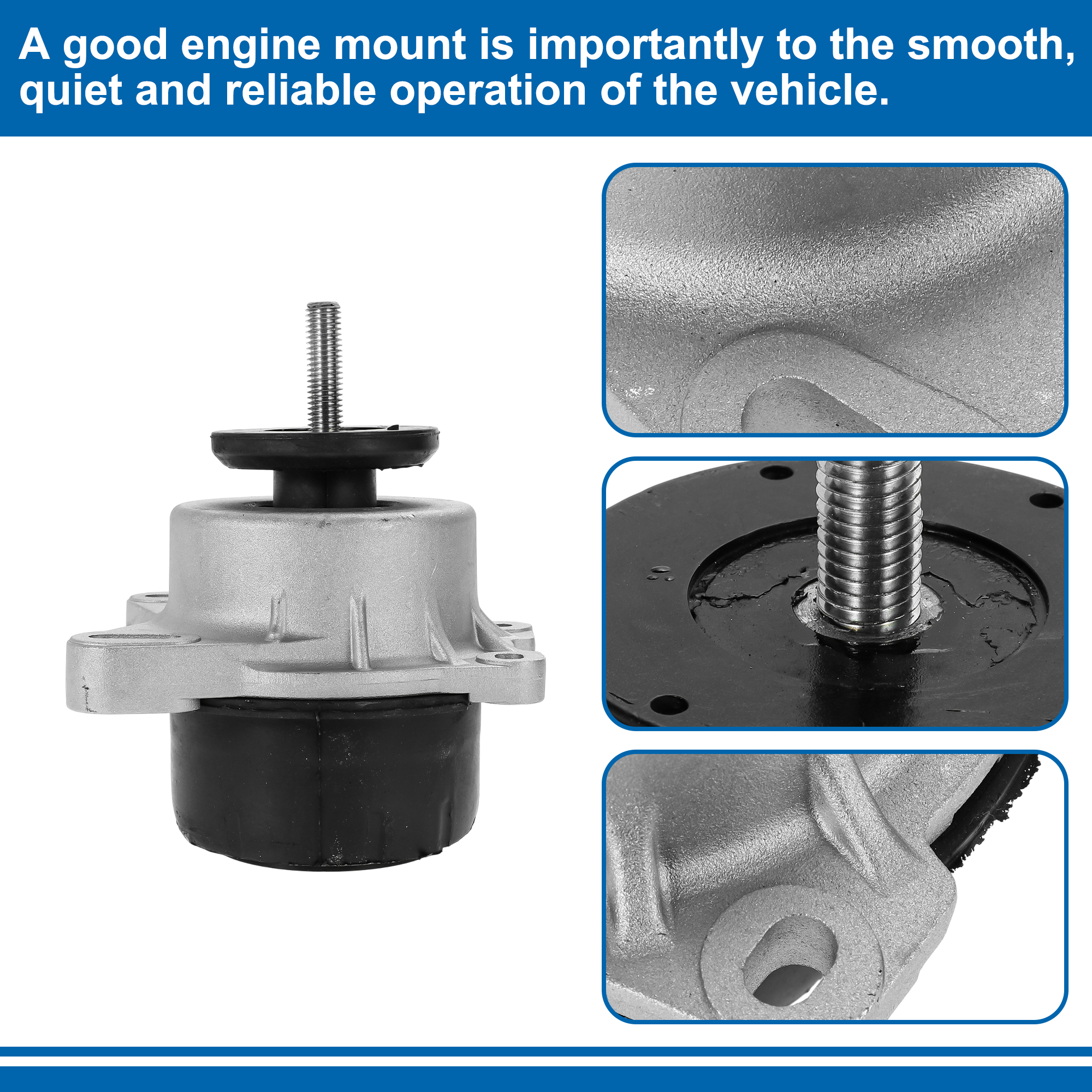 Unique Bargains 2 Pcs No.A5758/3318/EM4210/CK4Z6096B Engine Motor Mount for FORD TRANSIT 150 2015-2023 Engine Mounts Front