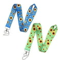 thumbnail image 3 of 2Pcs Sunflower Print Card Tag Lanyard Hanging Neck Strap for Mobile Phone Key Chain, 3 of 10