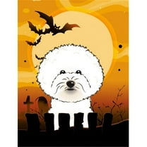 Carolines Treasures BB1775CHF Halloween Bichon Frise Flag Canvas House Size