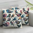 thumbnail image 2 of Rowley Birds Throw Pillow Covers 18x18 Set of 2 Colorful Boho Cute Farmhouse Country Nature Modern Square Pillowcases for Couch Sofa Bedroom Living Room Decor Short plush pillowcase, 2 of 6