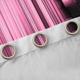 thumbnail image 4 of Manfei 3D Neon Stripes Blackout Curtains, Vertical Lines Curtains Pack of 2 (42x84 Each), Light Pink Black, 4 of 6