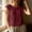 Wine, variant on Women's Cap Sleeve Linen Top Round Neck Loose Fit Solid Color Blouses Lightweight Comfy Summer Casual Shirts, 2026 New Limited-time Off