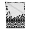 thumbnail image 2 of Aztec Soft Flannel Fleece Blanket, Tribal Geometric Bohemian Design of Mexican Kingdom Moon Feather and Triangles, Cozy Plush for Indoor and Outdoor Use, 50" x 60", Black and White, by Ambesonne, 2 of 5
