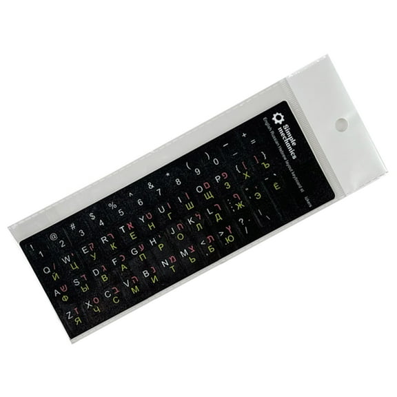 lanema 18x6.5cm Keyboard Layout Stickers Hebrew English Arabic Russian Letters Keyboard Button Letters Alphabet Film for Laptop