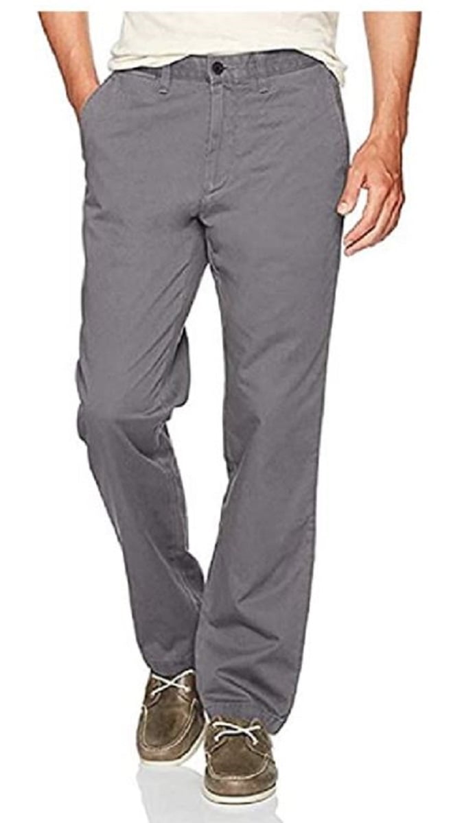 Nautica Mens Stretch Soft Twill, Classic Fit Pants (Charcoal, 34x32
