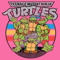 thumbnail image 2 of Girl's Teenage Mutant Ninja Turtles Retro Striped Brothers Graphic Cropped T-Shirt Light Pink X Large, 2 of 3
