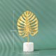 thumbnail image 5 of Luz nórdica de lujo de hierro dorado, adornos de hojas traseras de tortuga, sala de estar, gabinete de vino, porche, decoración de escritorio, muebles artesanales, Tuba dorada, 5 of 5