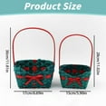 thumbnail image 3 of THLKIF Christmas Baskets for Gifts Empty Handmade Woven Gift Basket with Wooden Handle, Small Storage Container for Xmas Holiday Party Organizing Fruit Candy, 3 of 7